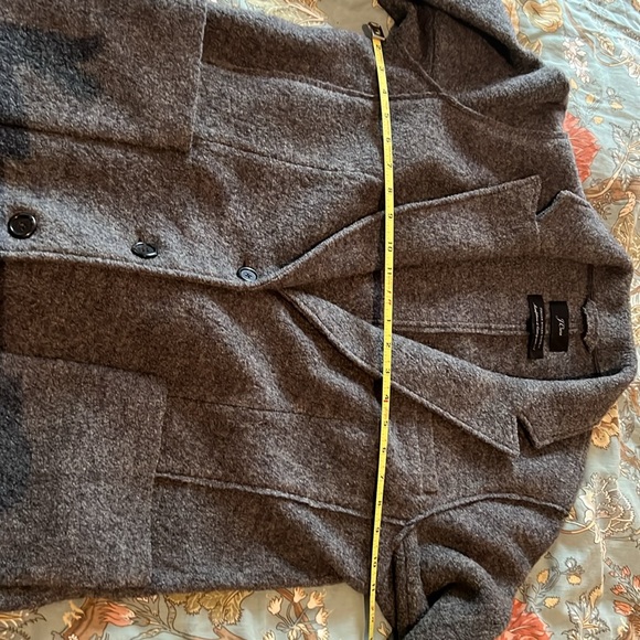 J. Crew Italian Boiled Wool long coat grey women’s size 12 - 100% wool - Picture 12 of 13